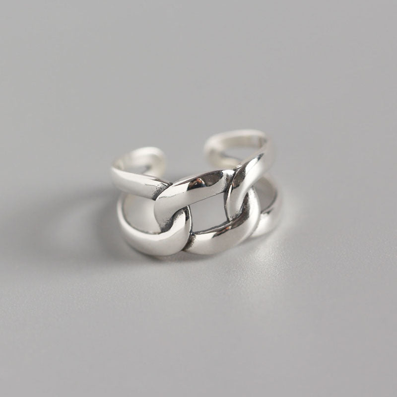 Sterling Silver Adjustable Chain Ring
