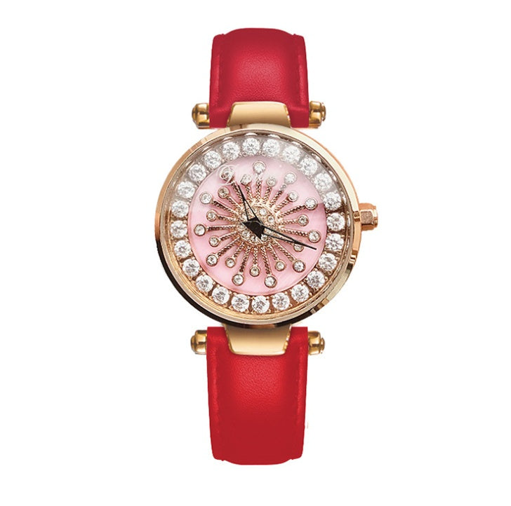Vintage Dazzle Quartz Leather Watch