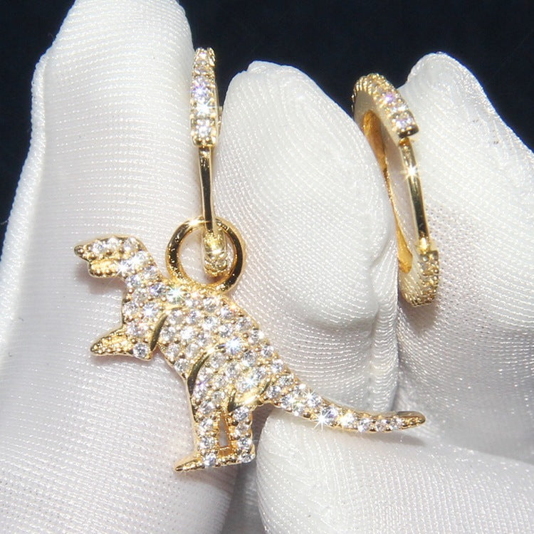 Sterling Silver T-Rex Earrings