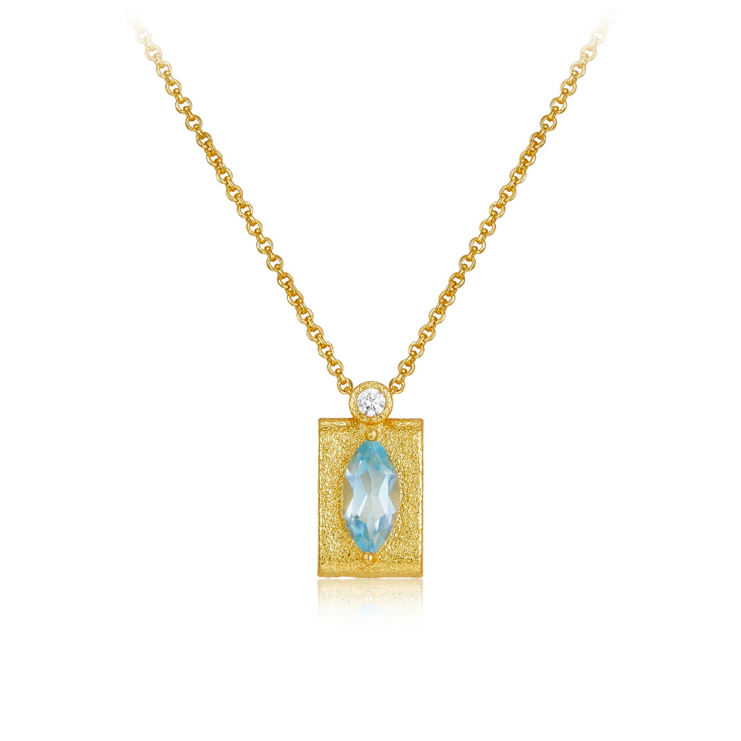 Sterling Silver Topaz Necklace