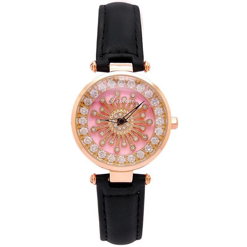 Vintage Dazzle Quartz Leather Watch