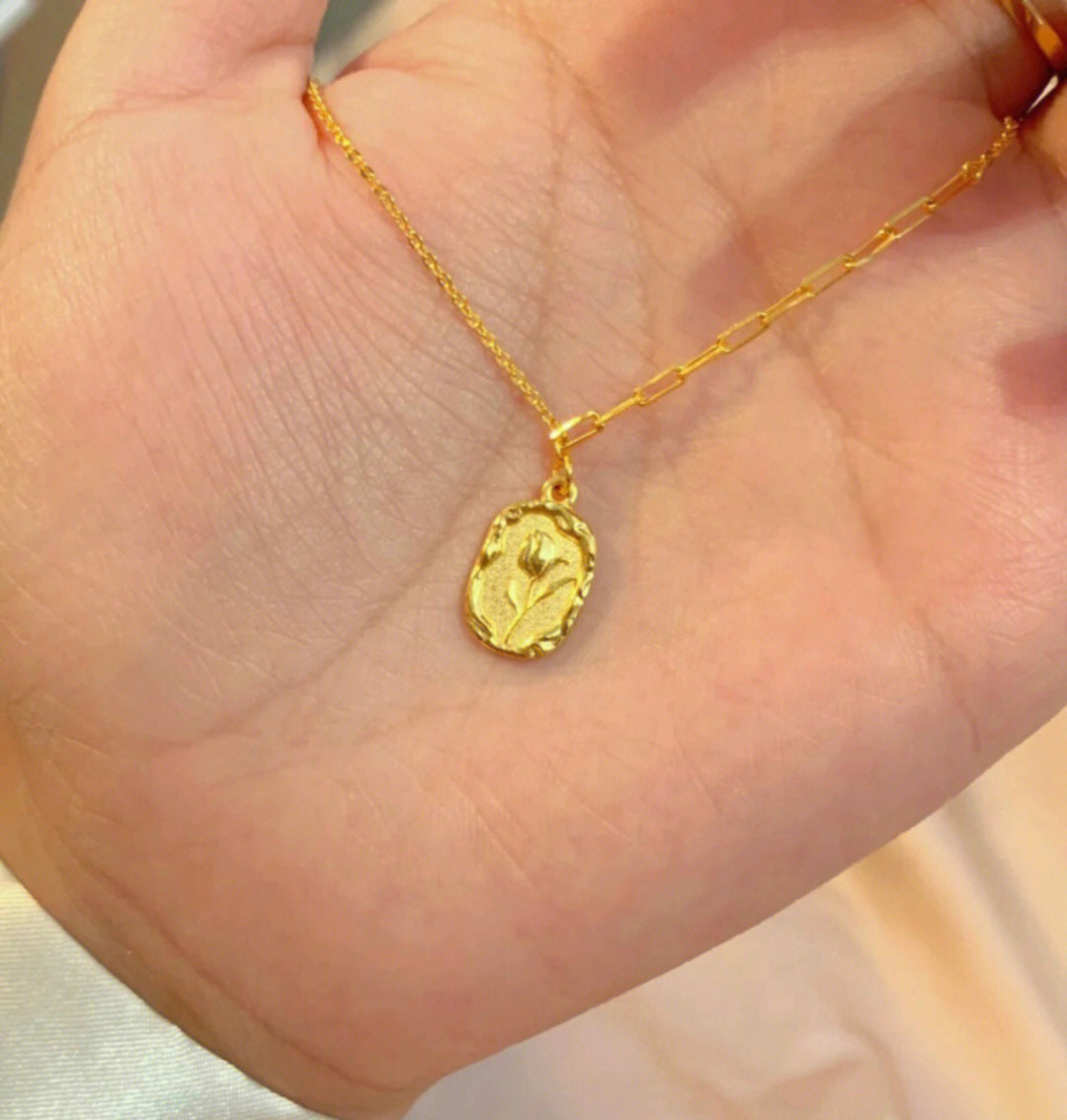 Sterling Silver Tulip Coin Necklace