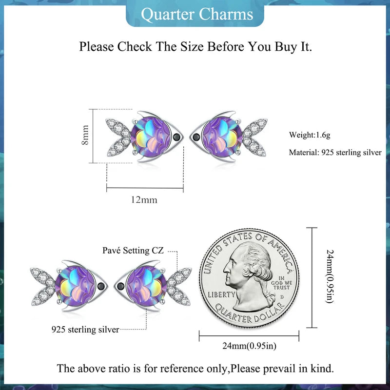 Sparkle Scale Little Fish Studs