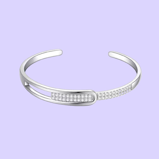 Sterling Silver Belt Cuff Bracelet