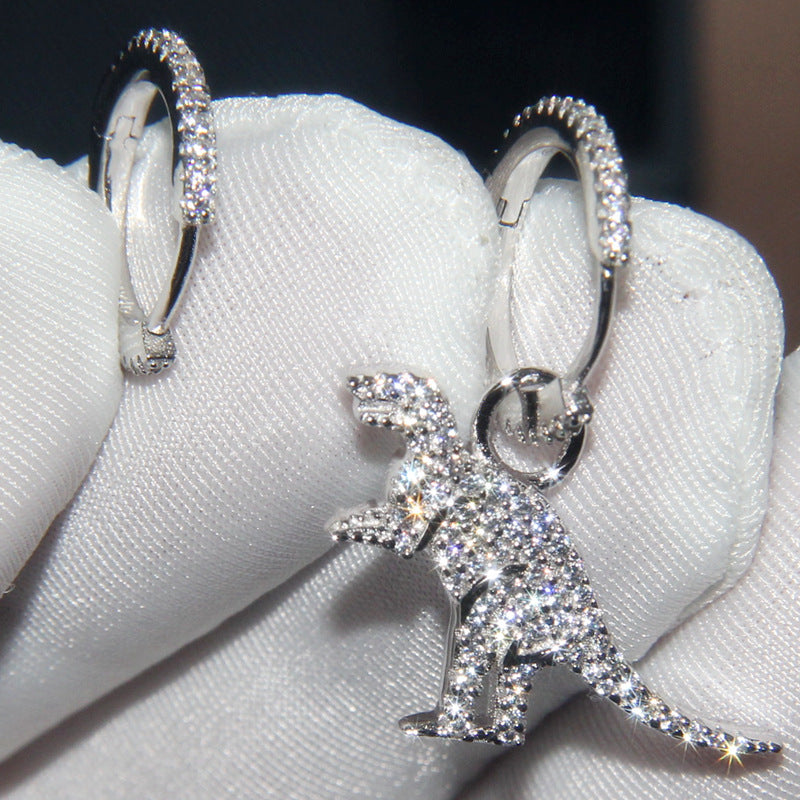 Sterling Silver T-Rex Earrings
