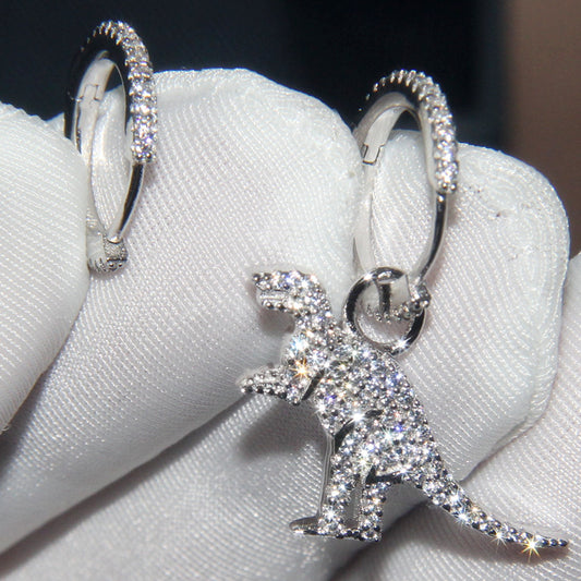 Sterling Silver T-Rex Earrings
