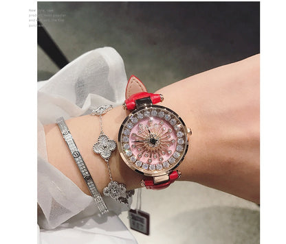 Vintage Dazzle Quartz Leather Watch