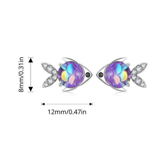 Sparkle Scale Little Fish Studs