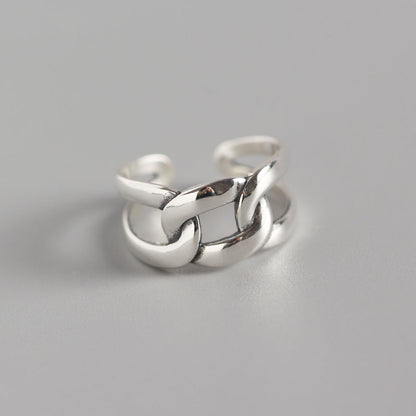 Sterling Silver Adjustable Chain Ring