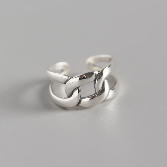 Sterling Silver Adjustable Chain Ring