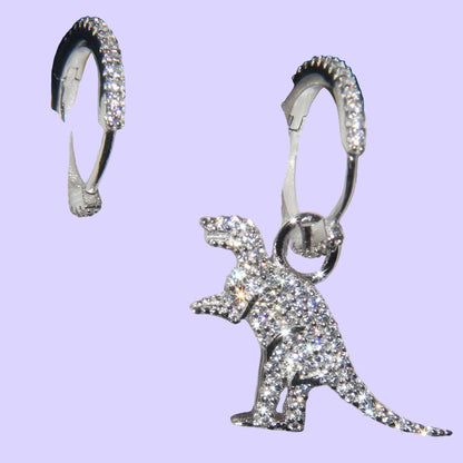 Sterling Silver T-Rex Earrings