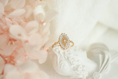 Sterling Silver Shell & Crown Ring