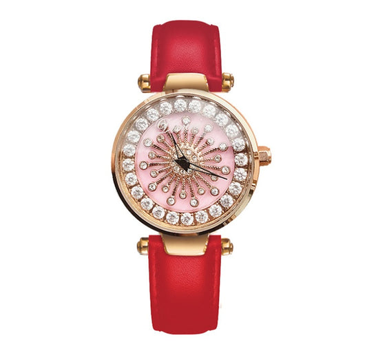 Vintage Dazzle Quartz Leather Watch