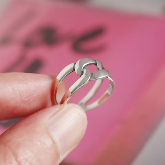 Sterling Silver Adjustable Chain Ring