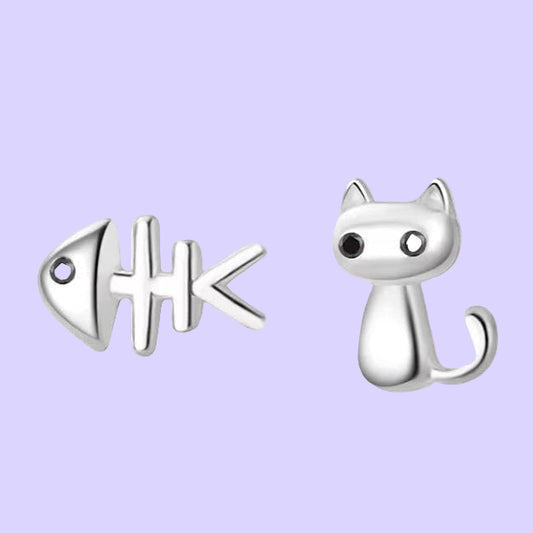 Cat and Fishbone Studs