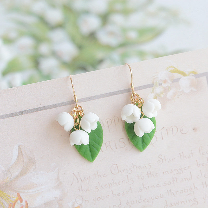 Sterling Silver Linglan Leaf Puff Earrings