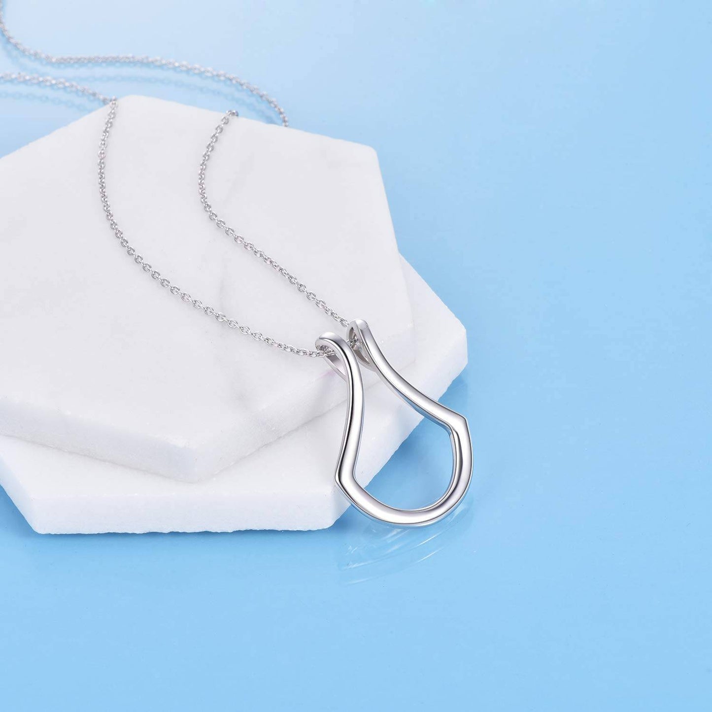 Sterling Silver Ring Holder Pendant Necklace