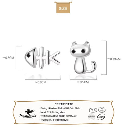 Cat and Fishbone Studs