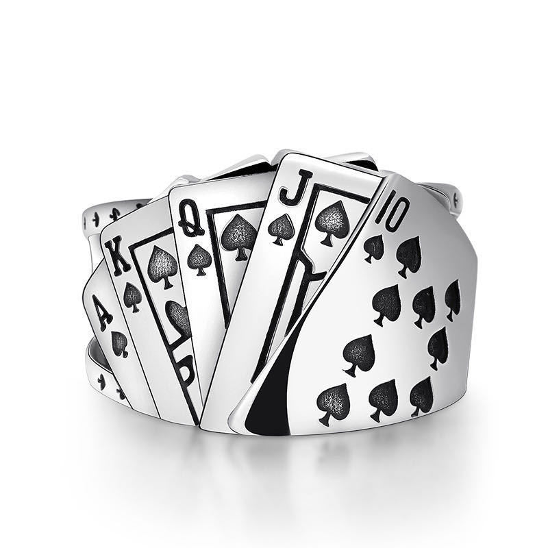 Sterling Silver Deck of Cards Ring