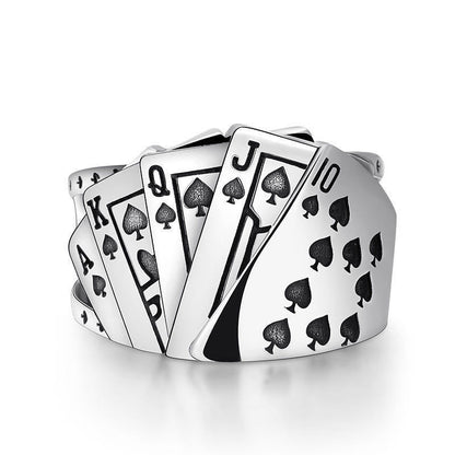 Sterling Silver Deck of Cards Ring