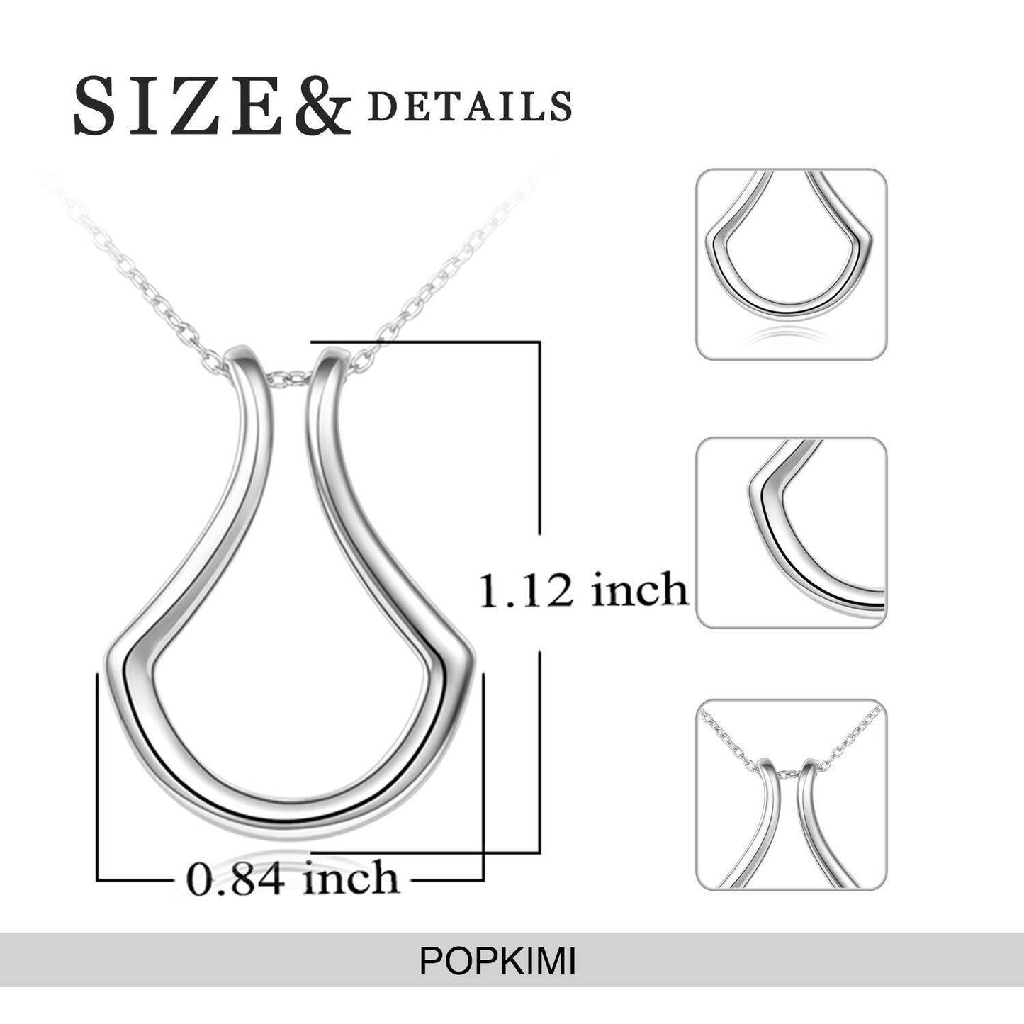 Sterling Silver Ring Holder Pendant Necklace