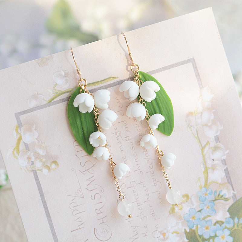 Sterling Silver Linglan Leaf Puff Earrings