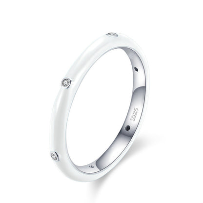 Colorful Sterling Silver Enamel Ring