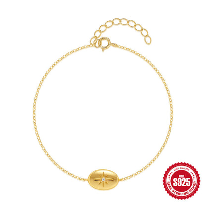 Sterling Silver Dainty North Star Bracelet
