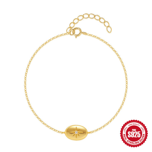 Sterling Silver Dainty North Star Bracelet