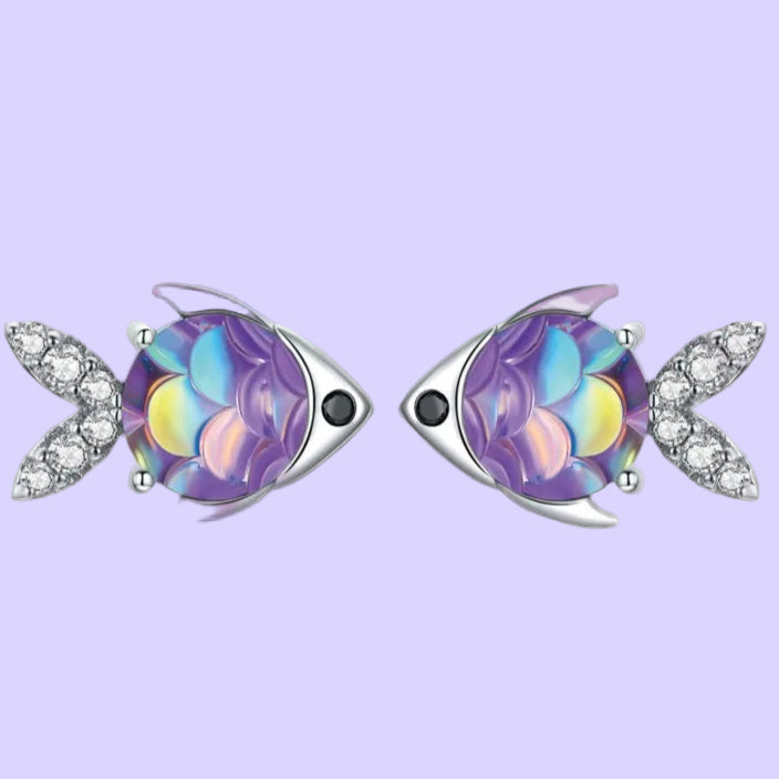 Sparkle Scale Little Fish Studs