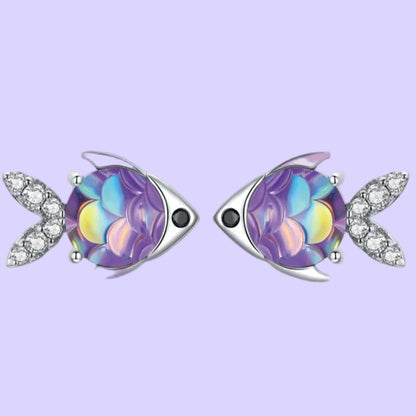 Sparkle Scale Little Fish Studs