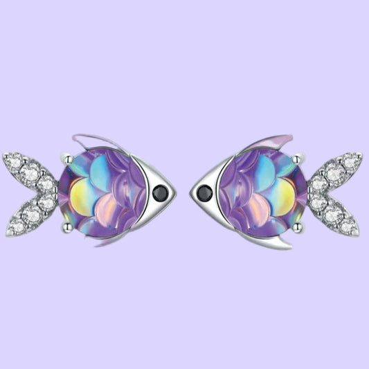 Sparkle Scale Little Fish Studs