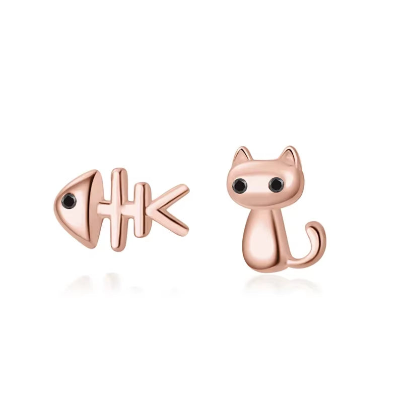 Cat and Fishbone Studs