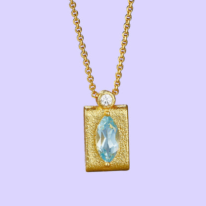 Sterling Silver Topaz Necklace