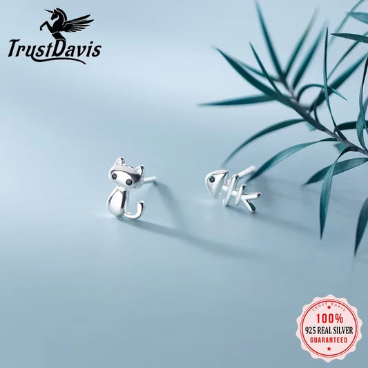 Cat and Fishbone Studs
