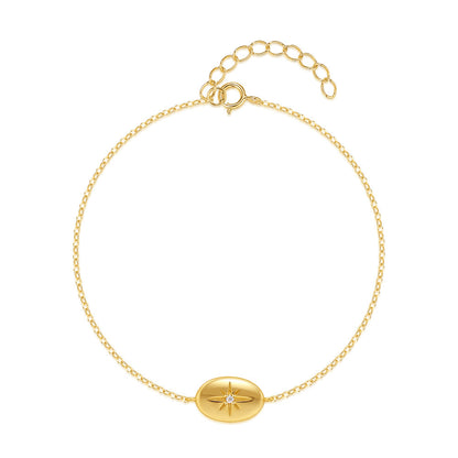 Sterling Silver Dainty North Star Bracelet