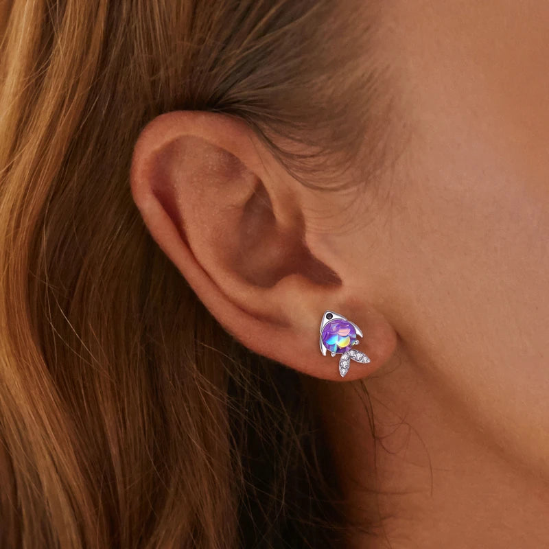 Sparkle Scale Little Fish Studs