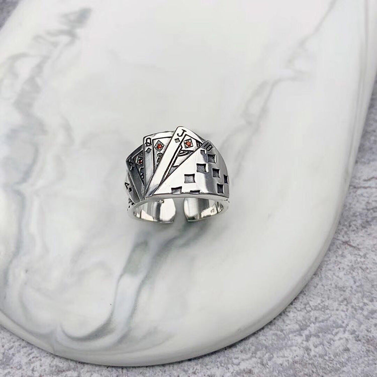 Sterling Silver Deck of Cards Ring