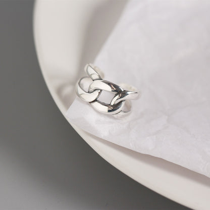 Sterling Silver Adjustable Chain Ring
