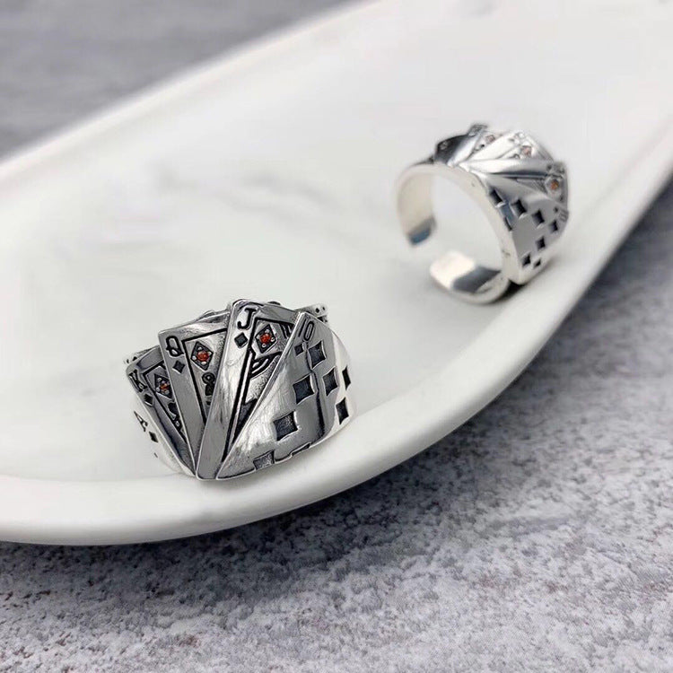 Sterling Silver Deck of Cards Ring