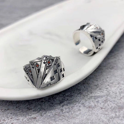 Sterling Silver Deck of Cards Ring