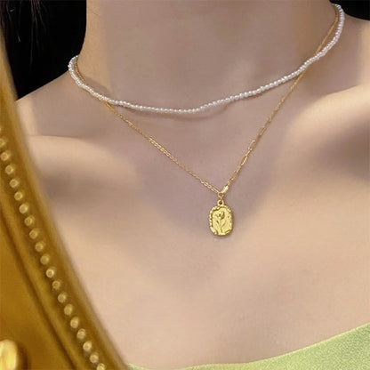 Sterling Silver Tulip Coin Necklace