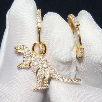 Sterling Silver T-Rex Earrings