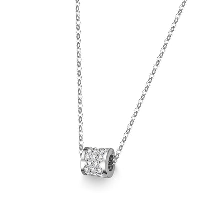 Sterling Silver Moissanite Bead Necklace