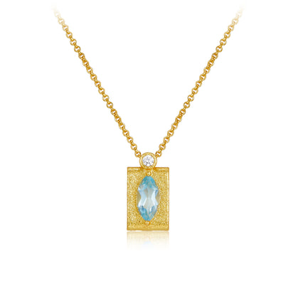 Sterling Silver Topaz Necklace