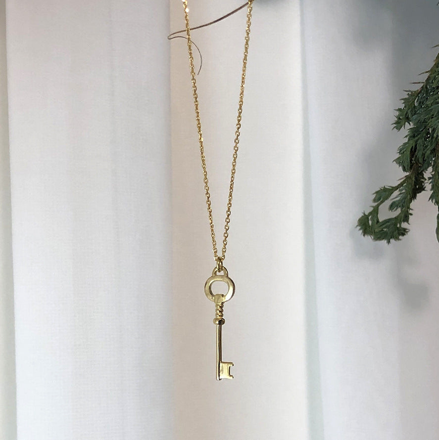 Sterling Silver Little Skeleton Key Necklace