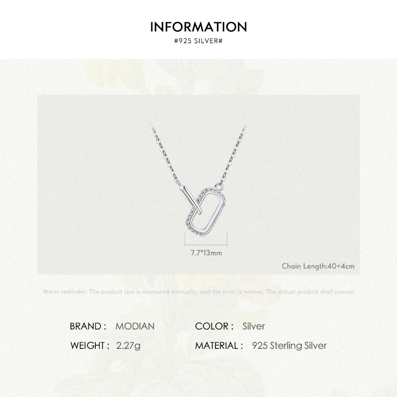 Romantic Lock Design Sparkling Clear CZ Necklace 925 Sterling Silver Chain Necklace for Women Fine Jewelry Wedding Gift