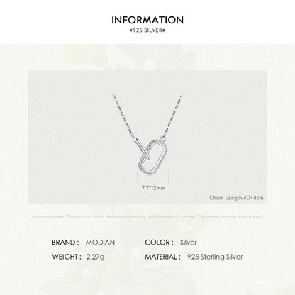 Romantic Lock Design Sparkling Clear CZ Necklace 925 Sterling Silver Chain Necklace for Women Fine Jewelry Wedding Gift