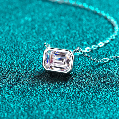 Sterling Silver Sugar Mosonite Necklace