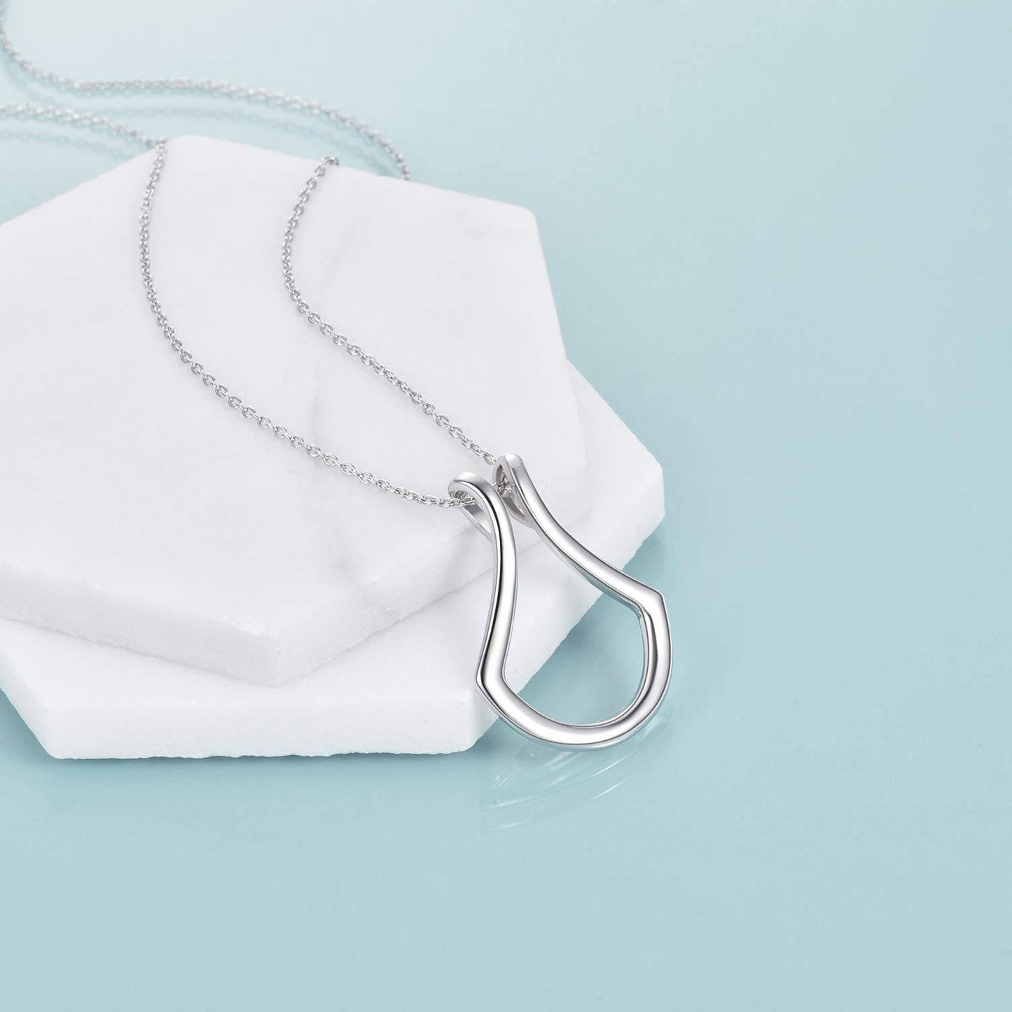 Sterling Silver Ring Holder Pendant Necklace